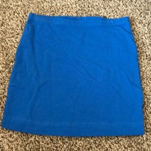 Blue mini jersey skirt